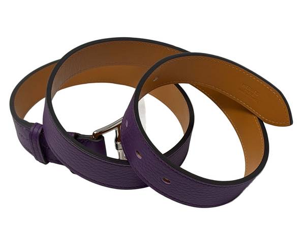 Hermeès - size 105- 2011 Purple Gold Supple Taurillon Clemence FEMME ETRIVIERESOUPLE 45 Complete Belt BNIB!