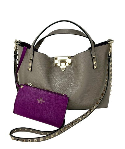 Valentino Taupe  Rockstud Tote