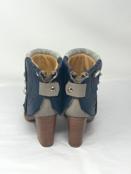 LUCCHESE-Denim Boots-Size 9