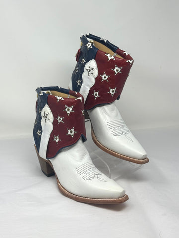 SHYANNE-Red/White/Blue Cowboy Boots-Size 9