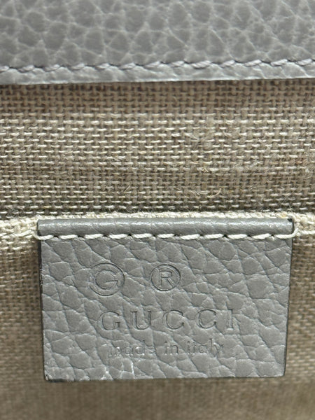 GUCCI-Taupe Interlocking Crossbody Bag