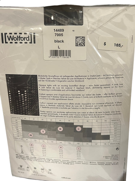 Wolford Black/Silver Bedazzled Sz-L