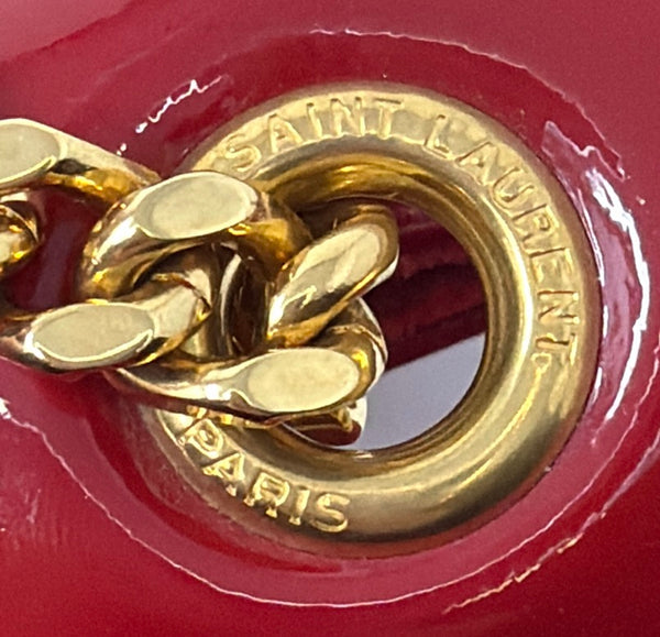YSL-Red Patent Leather/ Gold Hardware - Kate Small Crossbody Bag