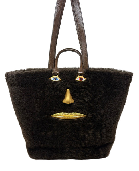 Schiaparelli-Preloved-Anatomy Face Tote Handbag