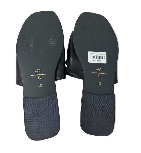 Elina Linardaki Black Pearl Sandals Sz-40