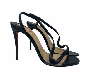 Christian Louboutin Black/Beige Heels Sz-37