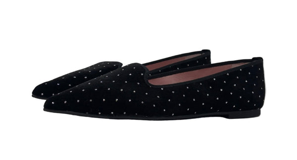 Pretty Ballerinas Velvet Ballet Flats Sz-39