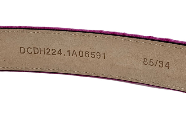 Versace Velvet Hot Pink Belt- Size 85