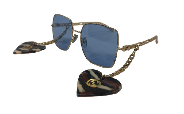 Gucci-NEW With Tags-Womens GG0724S Sunglasses -with heart charms