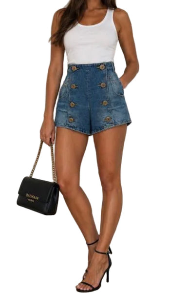 Balmain-Preloved-Denim Shorts Sz-38