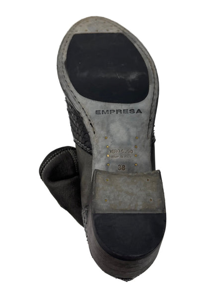 Empresa-Grey/Black Short Boots Sz-38