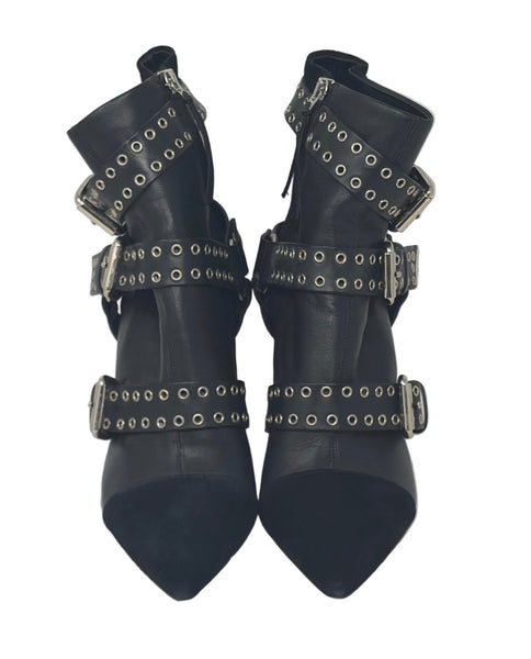 Isabel Marant-Preloved-Black Lysett Buckled Ankle Boots Sz-39