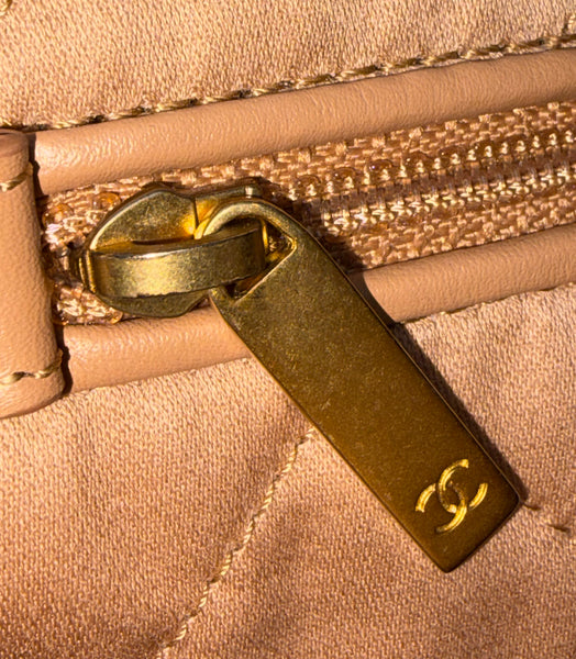 Chanel-NEW With Box-Tan Orange Chanel 22 Tote Bag