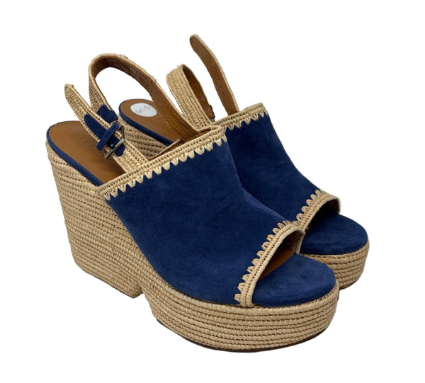 Robert Clergerie-Damya Wedged Sandal Heels Sz-40 1/2