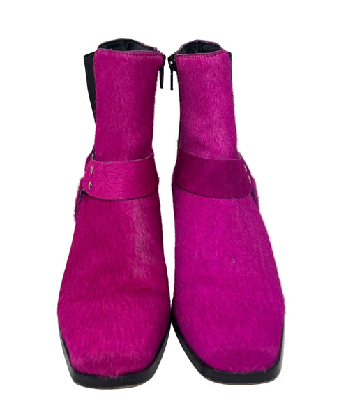Intentionally Blank Fuscia  Pony Fur Booties - Size 39