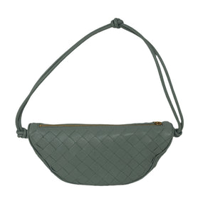 Bottega Veneta Woven Leather Teal Shoulder Bag Size -Small