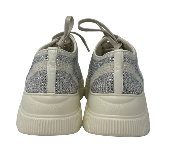 Chanel-NEW With Box-Crystal Embellished Platform Sneakers Sz-38
