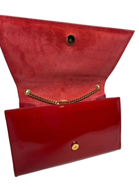YSL-Red Patent Leather/ Gold Hardware - Kate Small Crossbody Bag