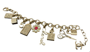 Chanel carnival clustered charm story bracelet