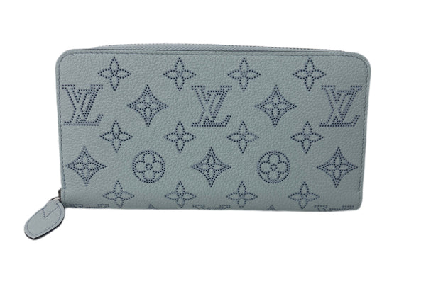 Louis Vuitton Monogram Mahina Zippy  Blue Wallet-NIB