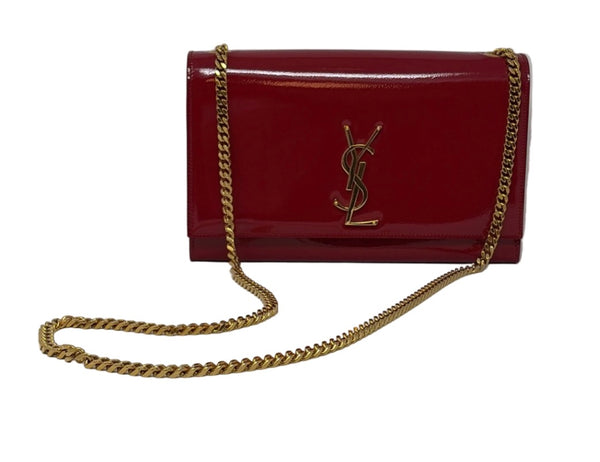 YSL-Red Patent Leather/ Gold Hardware - Kate Small Crossbody Bag