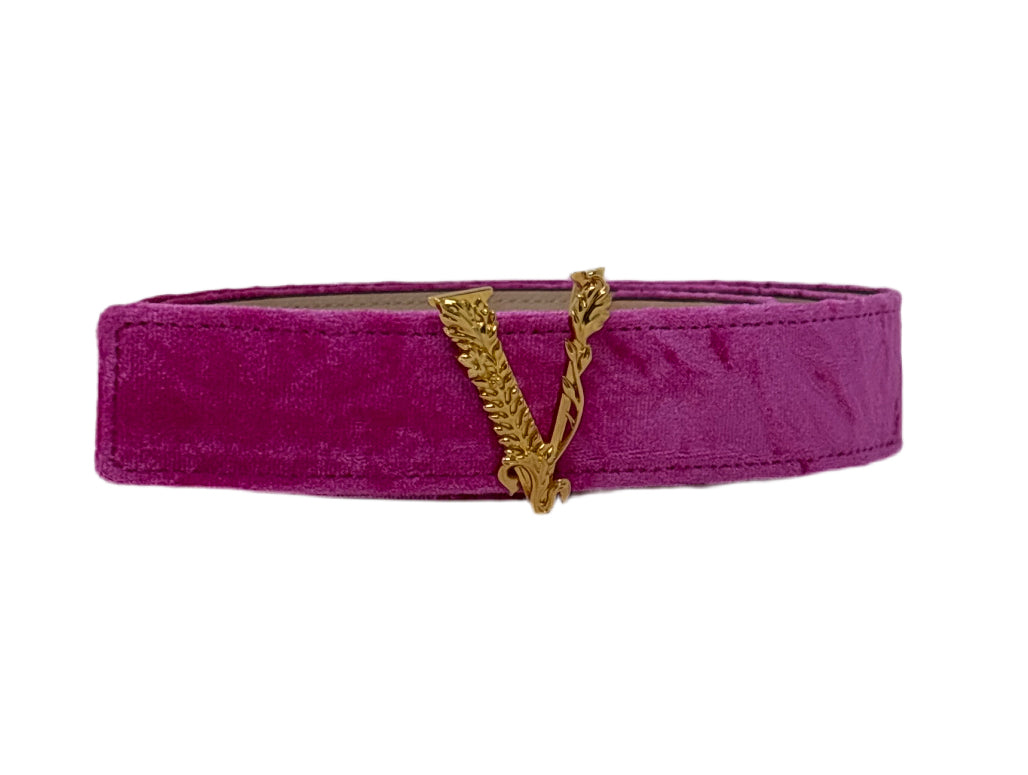 Versace Velvet Hot Pink Belt- Size 85