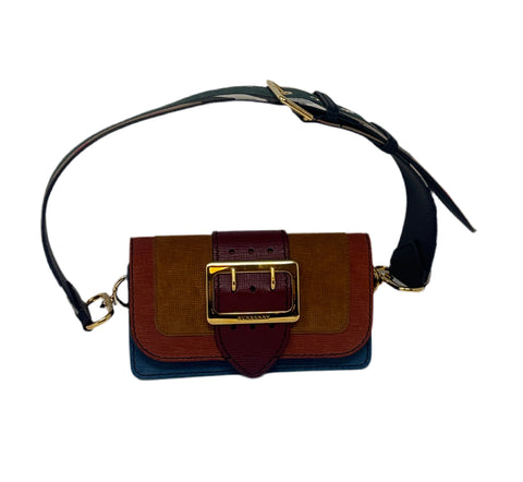 Burberry Multi-Color Leather Buckle Shoulder Bag