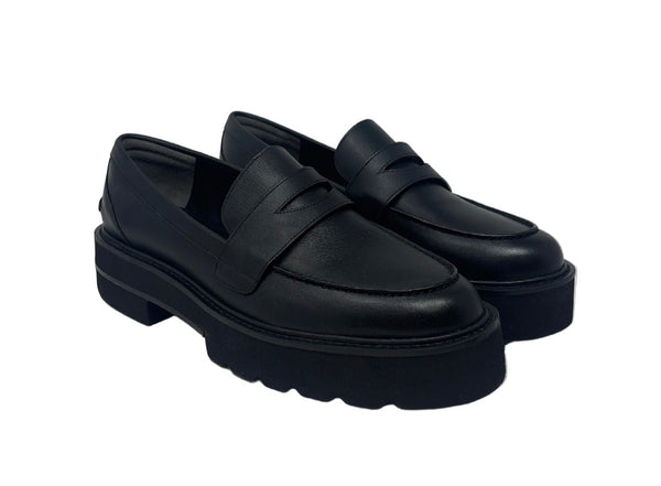 Stuart Weitzman Black Penny Loafer Sz-9.5