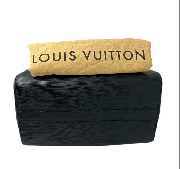 Louis Vuitton Black Epi Speedy 25