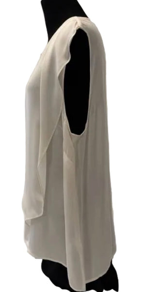 St.John-NEW With Tags-Womens Sleeveless Silk Yolk Front Tank Top Sz-M