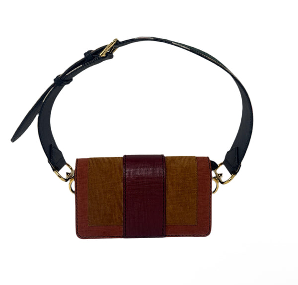 Burberry Multi-Color Leather Buckle Shoulder Bag
