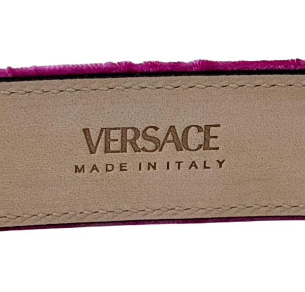 Versace Velvet Hot Pink Belt- Size 85