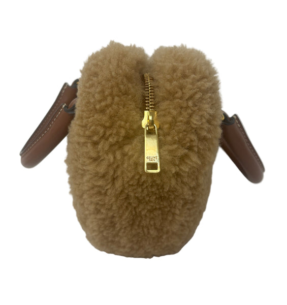 CELINE Beige/Brown Heart Shaped Handbag/Crossbody Sz-S