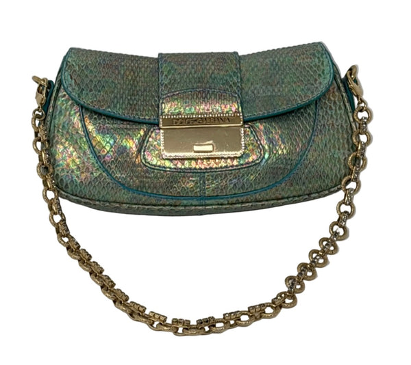 Dolce & Gabbana-Faux Snakeskin Clutch - Pristine Condition