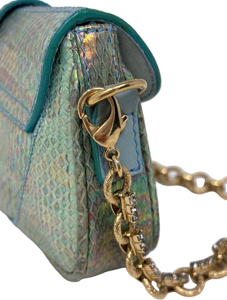 Dolce & Gabbana-Faux Snakeskin Clutch - Pristine Condition