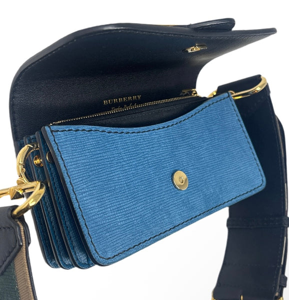 Burberry Multi-Color Leather Buckle Shoulder Bag