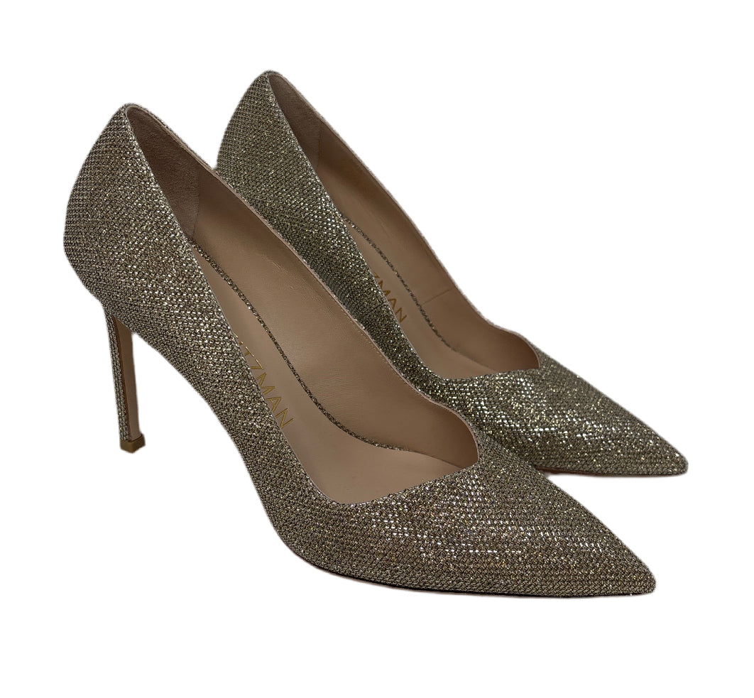 Stuart Weitzman Gold Glitter Pumps Sz-8 - New Without Box
