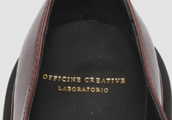 Officine creative burgundy leather loafers