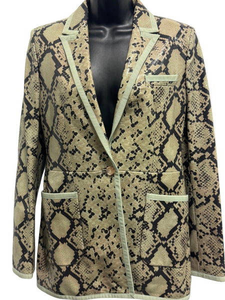 GIVENCHY- Resort 2016 Runway Snakeskin Womens Blazer- SZ 40