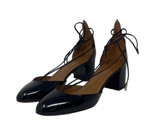 AQUAZZURA-Alex Patent Leather Pumps Sz-38