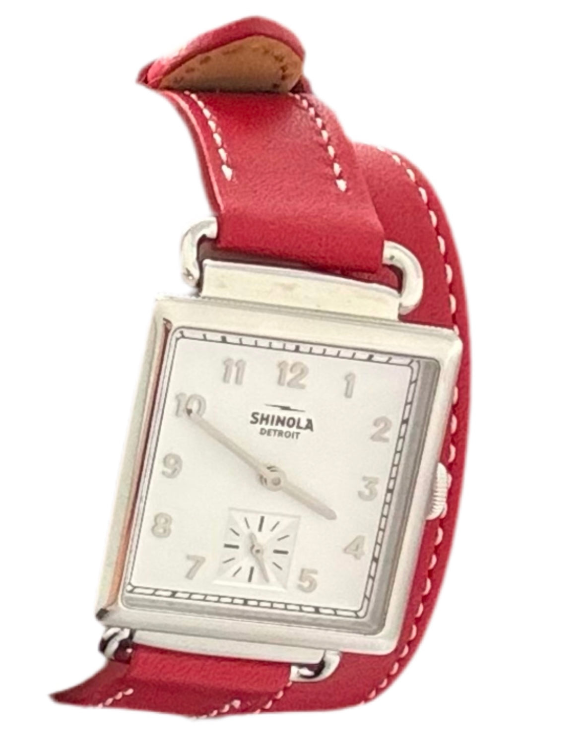 Shinola Detroit- The Cass Collection with Red double wrap leather
