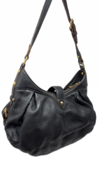 Louis Vuitton black mahina leather back