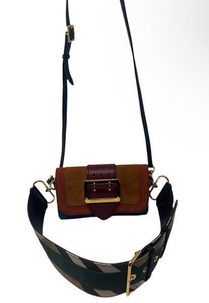 Burberry Multi-Color Leather Buckle Shoulder Bag