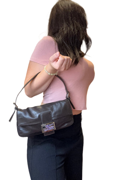 Fendi Baguette Black/Brown Handbag