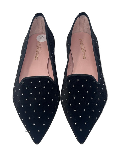 Pretty Ballerinas Velvet Ballet Flats Sz-39