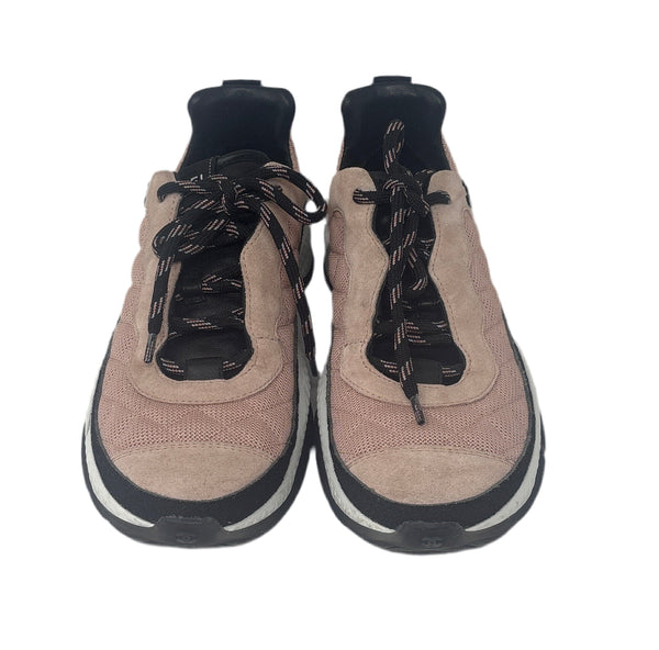 Chanel Pink/Black/White Sneakers Sz-38.5