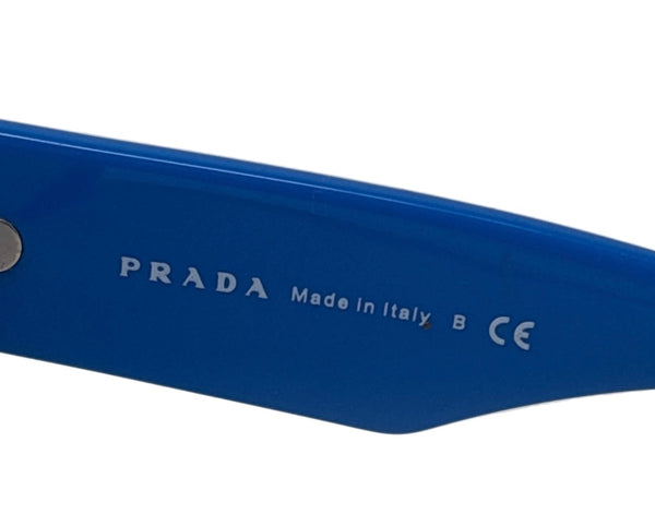 Prada-New With Case Blue & Yellow Crystal Embellished Cat Eye SPR 22Q Sunglasses