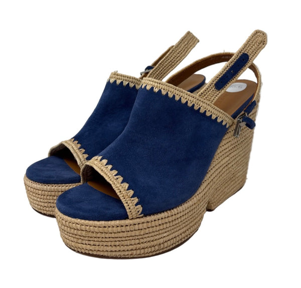Robert Clergerie-Damya Wedged Sandal Heels Sz-40 1/2