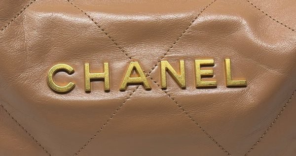 Chanel-NEW With Box-Tan Orange Chanel 22 Tote Bag