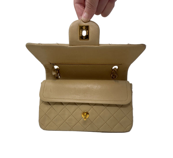 Chanel Beige Quilted Flap Bag